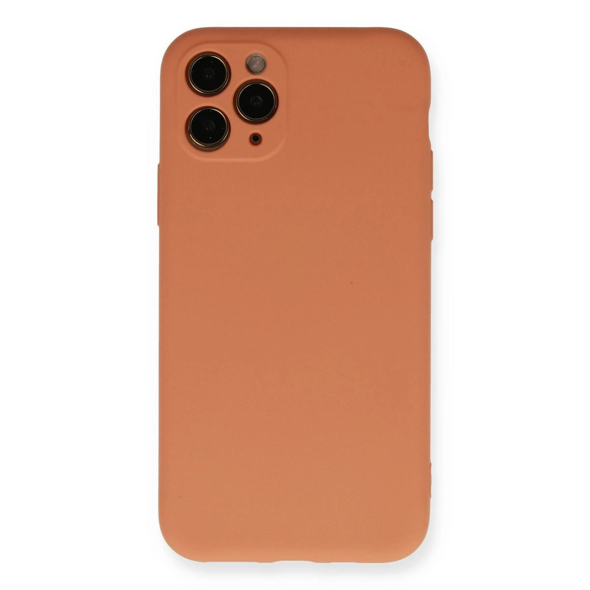 Apple İphone 11 Pro Kılıf Nano İçi Kadife Silikon - Mat Turuncu