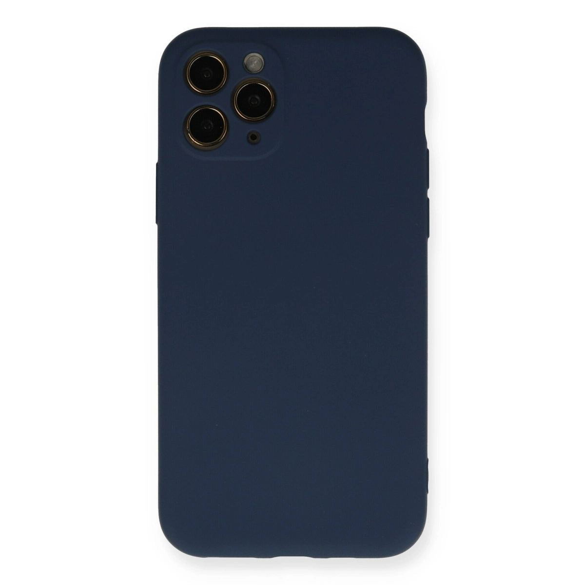 Apple İphone 11 Pro Kılıf Nano İçi Kadife Silikon - Lacivert