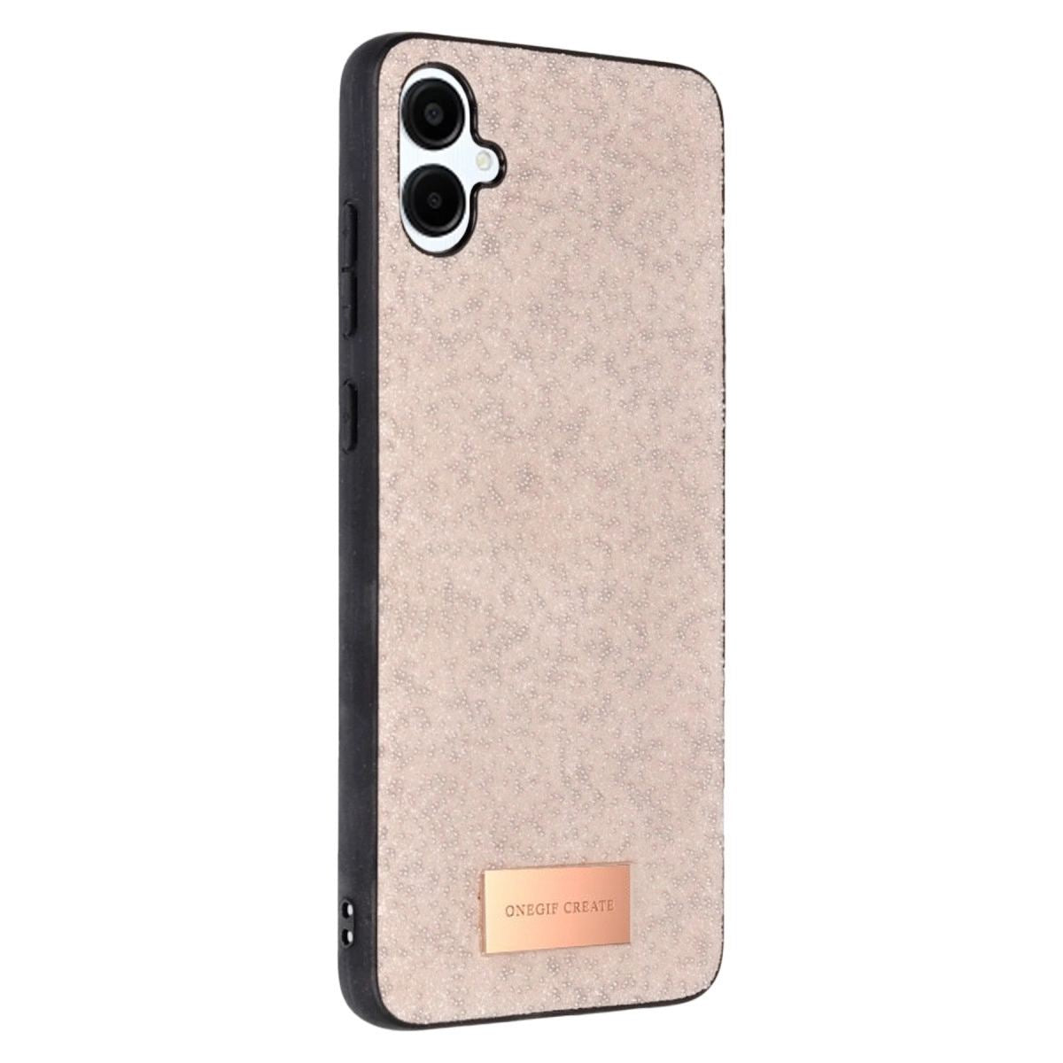 Onegif Samsung Galaxy A06 Bright Simli Kapak - Pembe
