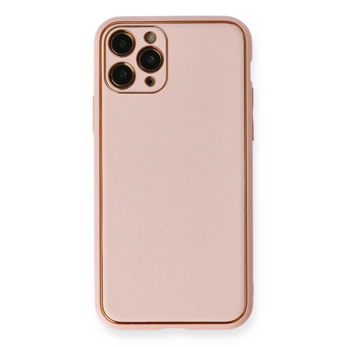 Apple İphone 11 Pro Kılıf Coco Deri Silikon Kapak - Pembe