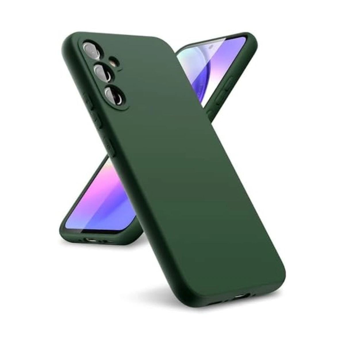 Samsung Galaxy A24 4g Kılıf First Silikon - Koyu Yeşil