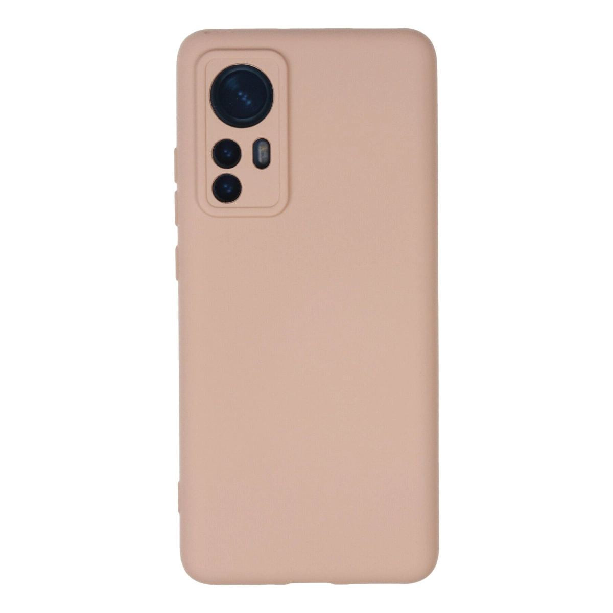 Xiaomi Mi 12 Kılıf Nano İçi Kadife Silikon - Pudra