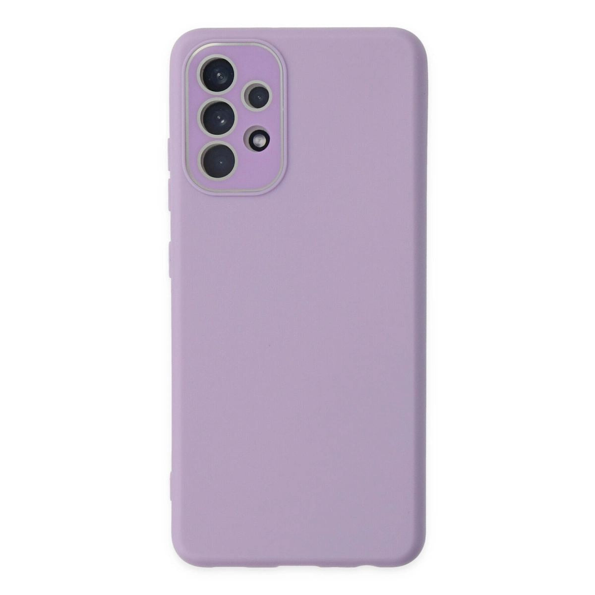 Samsung Galaxy A33 5g Kılıf Lansman Glass Kapak - Lila
