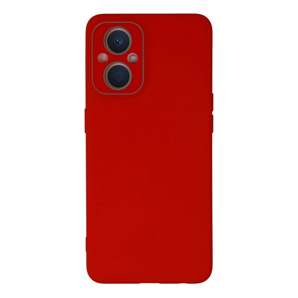 Oppo Reno 7 Lite Kılıf Lansman Glass Kapak - Kırmızı