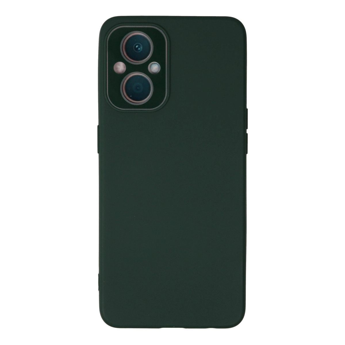 Oppo Reno 7 Lite Kılıf Lansman Glass Kapak - Koyu Yeşil