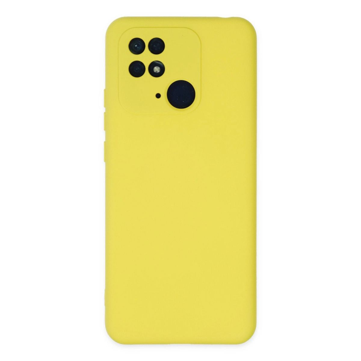 Xiaomi Redmi 10c Kılıf Nano İçi Kadife Silikon - Sarı