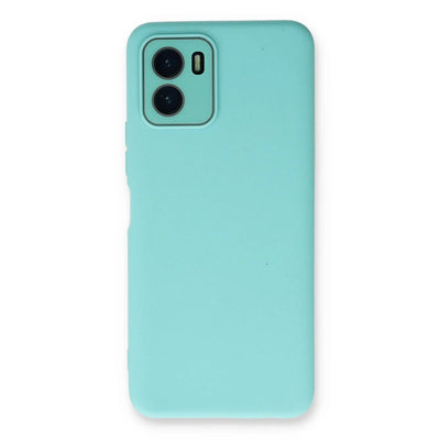Vivo Y15s Kılıf Lansman Glass Kapak - Turkuaz