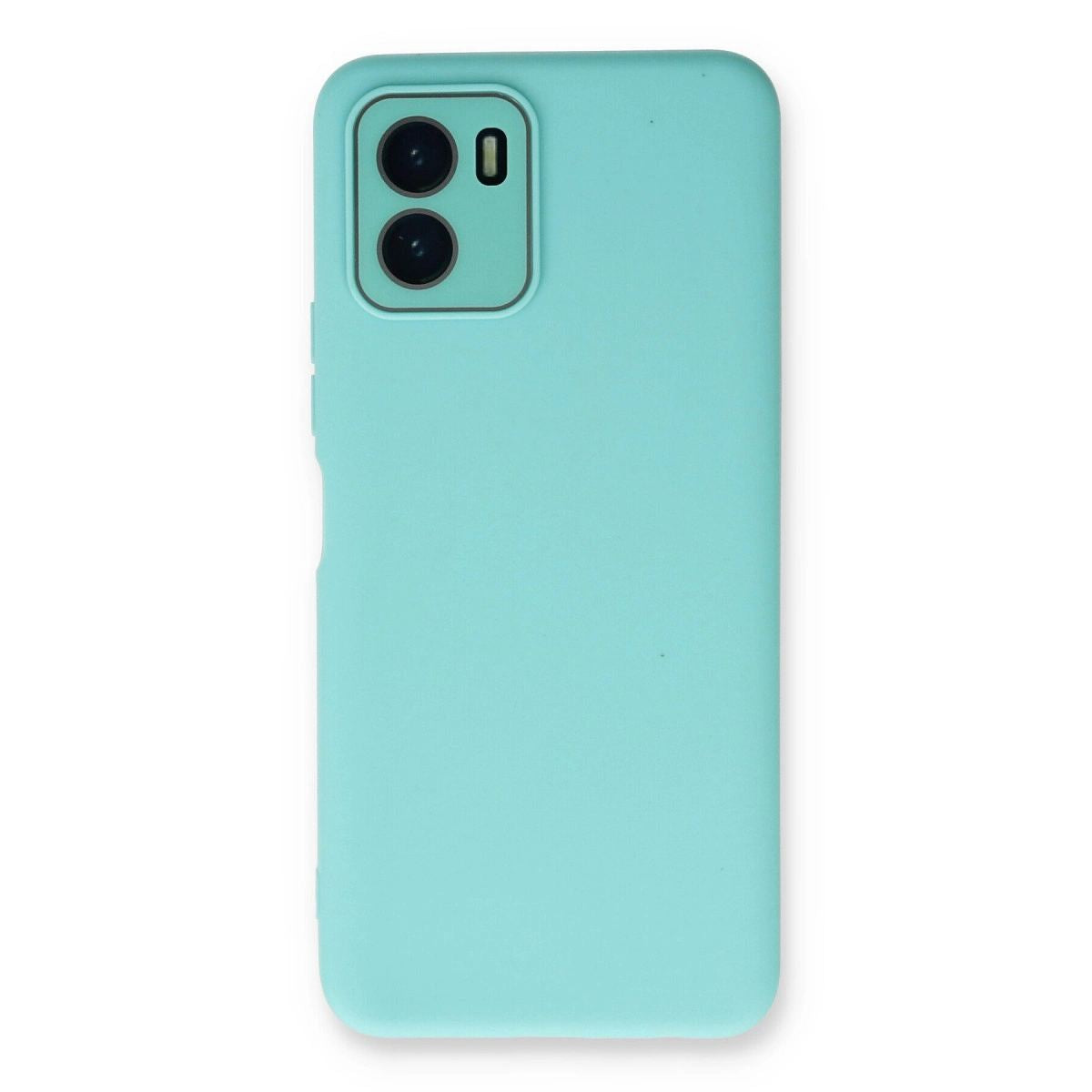 Vivo Y15s Kılıf Lansman Glass Kapak - Turkuaz