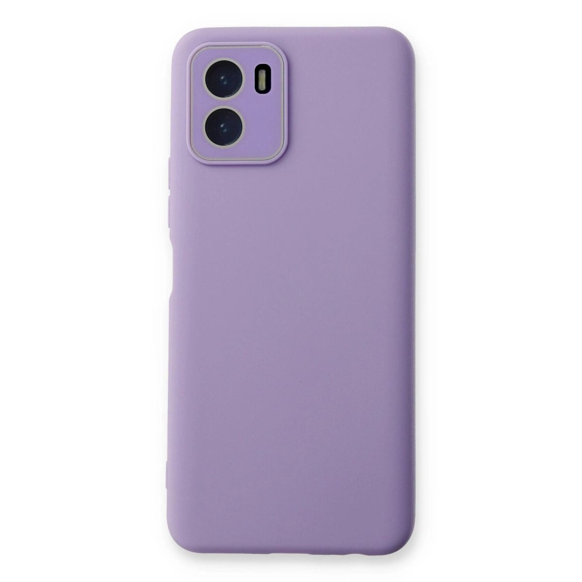 Vivo Y15s Kılıf Lansman Glass Kapak - Lila