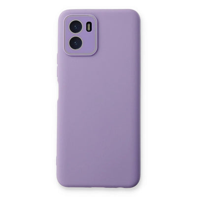 Vivo Y15s Kılıf Lansman Glass Kapak - Lila