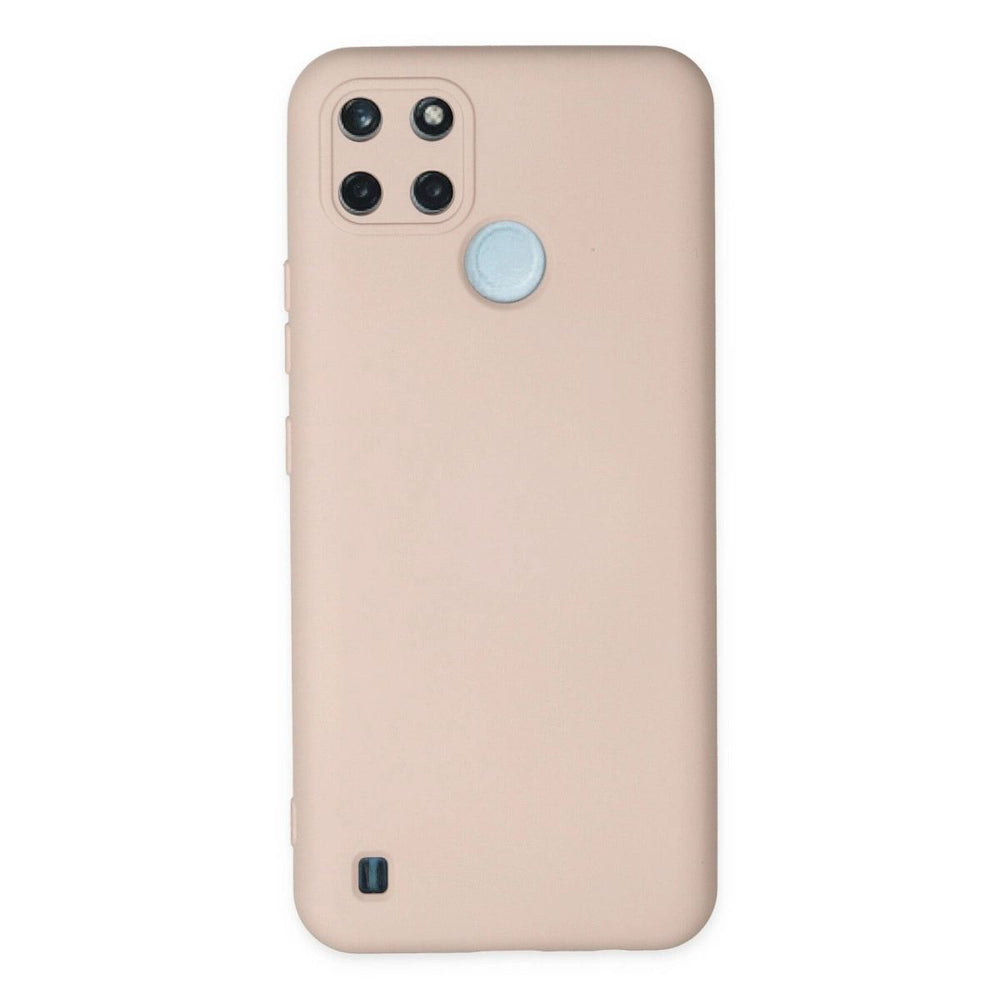 Realme C25y Kılıf Nano İçi Kadife Silikon - Pudra