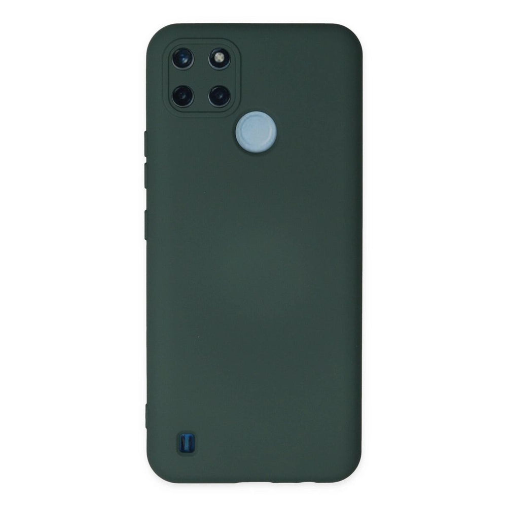 Realme C25y Kılıf Nano İçi Kadife Silikon - Koyu Yeşil