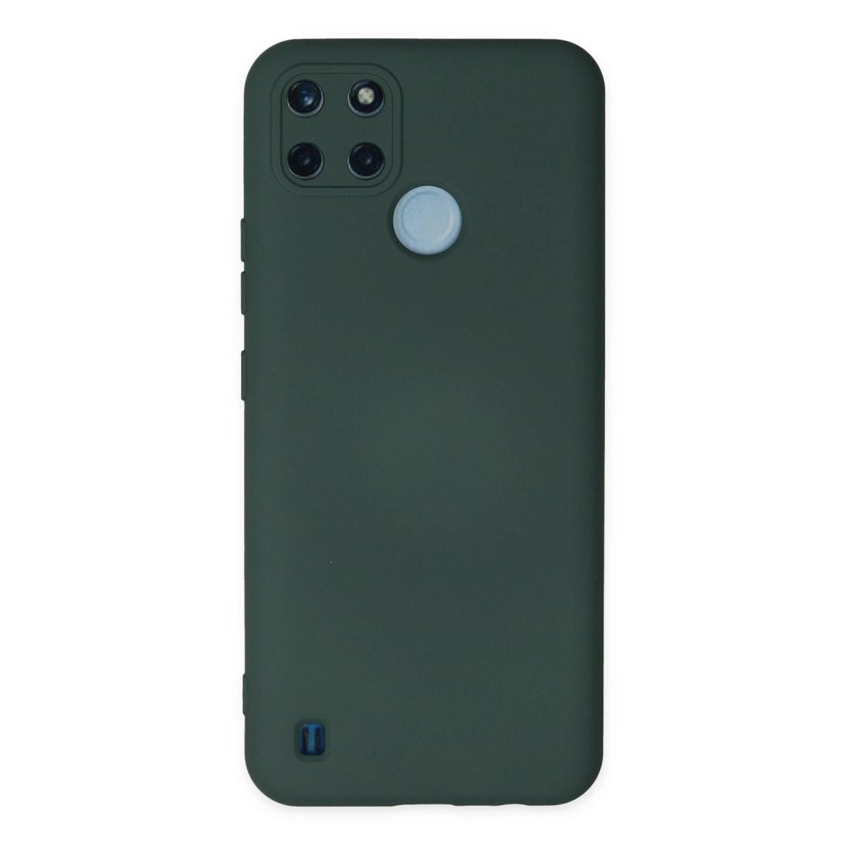 Realme C25y Kılıf Nano İçi Kadife Silikon - Koyu Yeşil