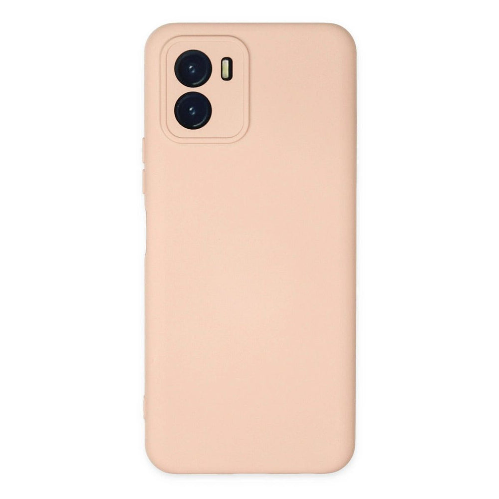 Vivo Y15s Kılıf Nano İçi Kadife Silikon - Pudra
