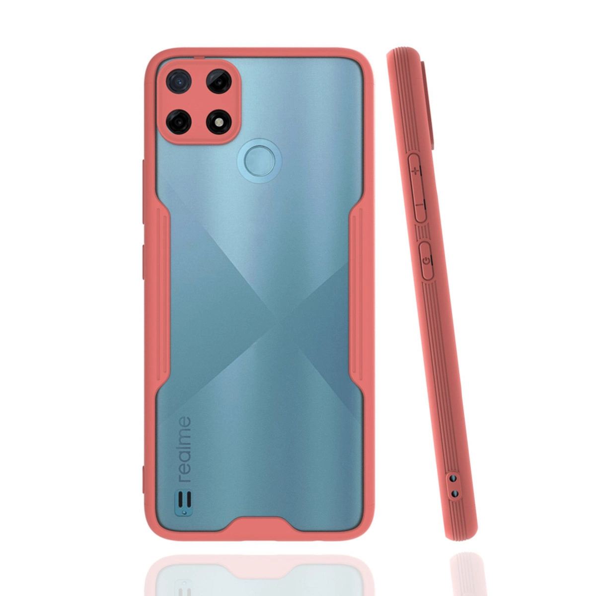 Realme C25y Kılıf Platin Silikon - Pembe