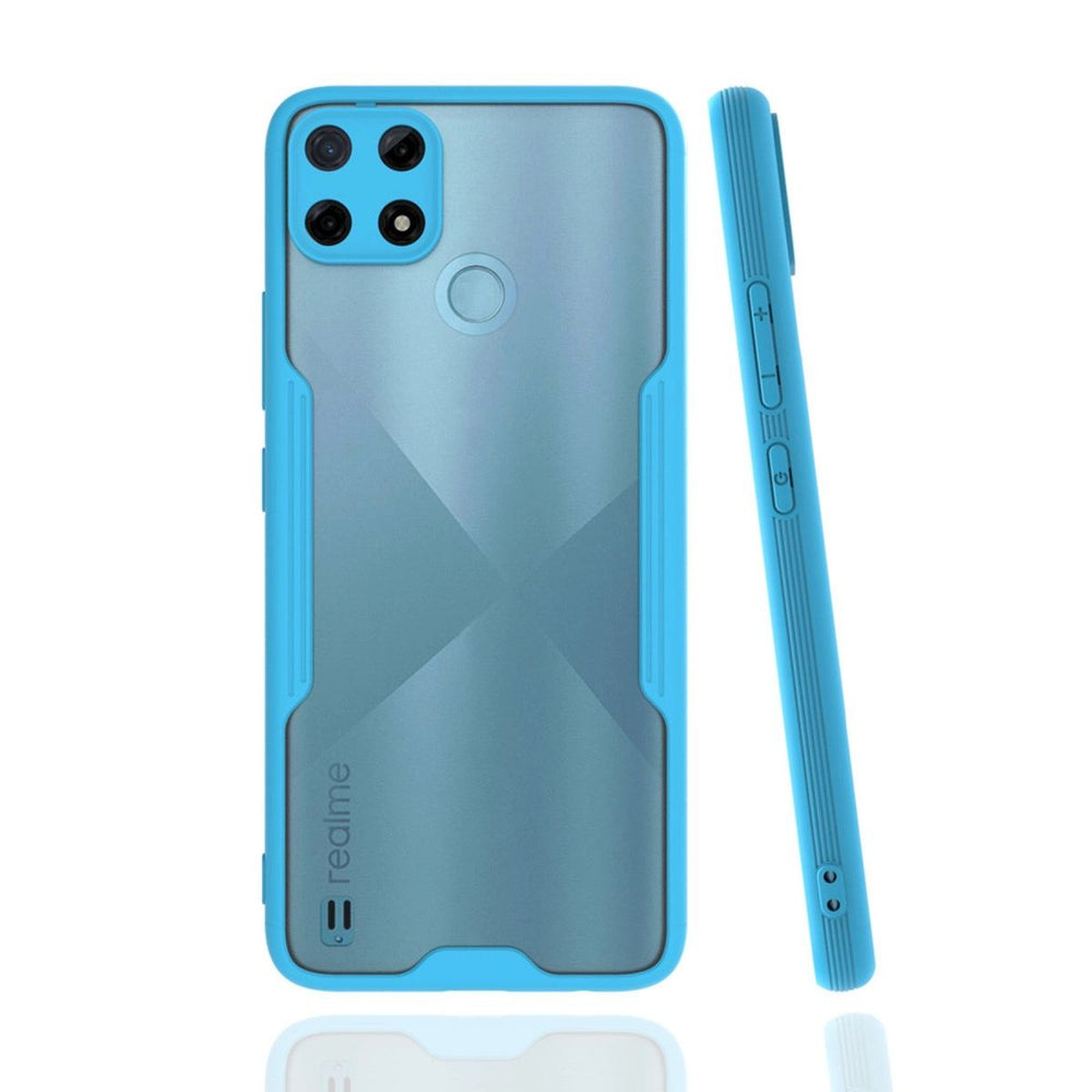 Realme C25y Kılıf Platin Silikon - Mavi