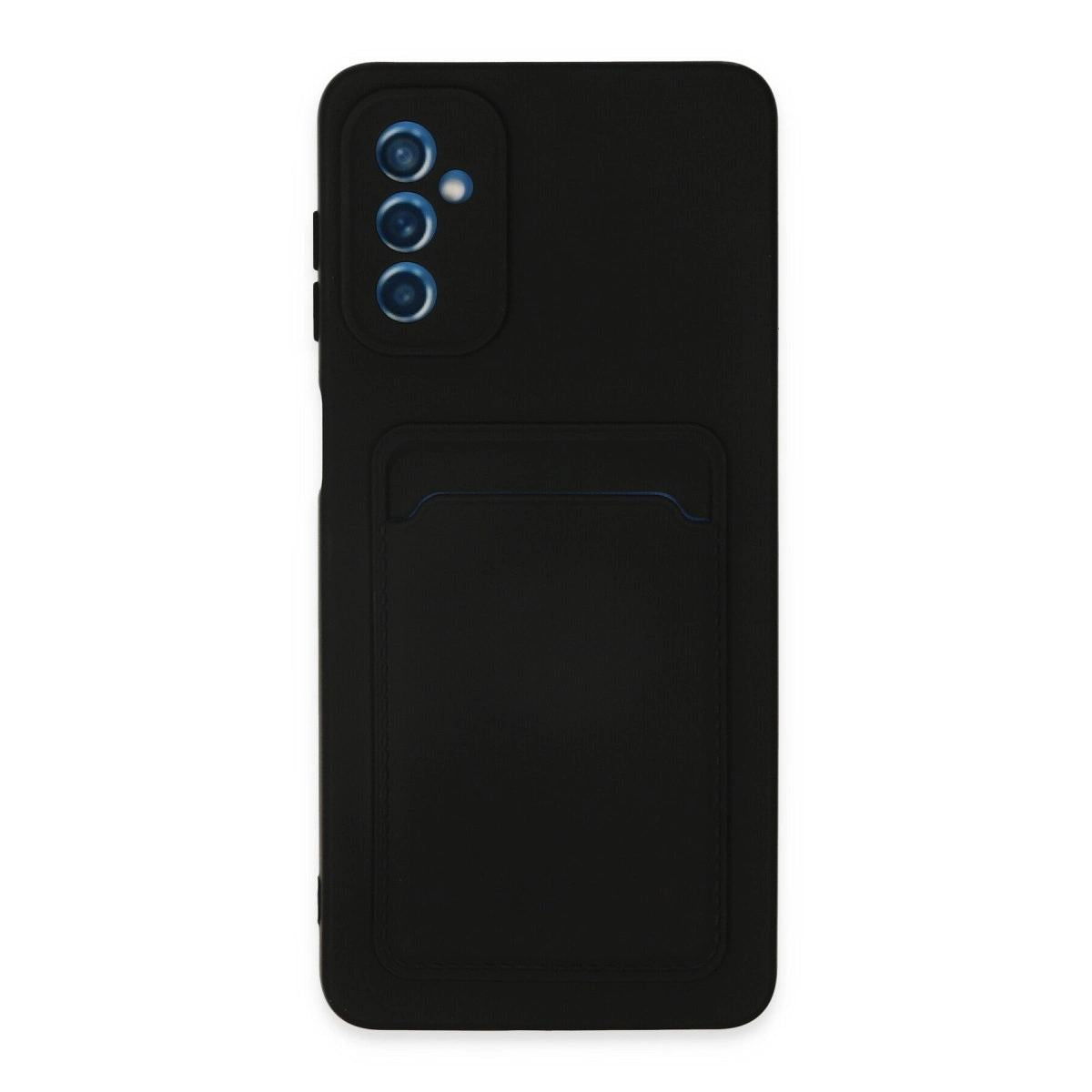Samsung Galaxy M52 5g Kılıf Kelvin Kartvizitli Silikon - Siyah