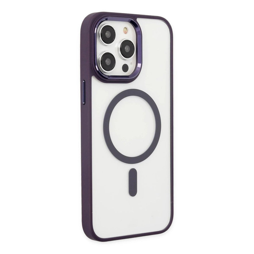 Apple İphone 13 Pro Kılıf Room Magneticsafe Silikon - Derin Mor