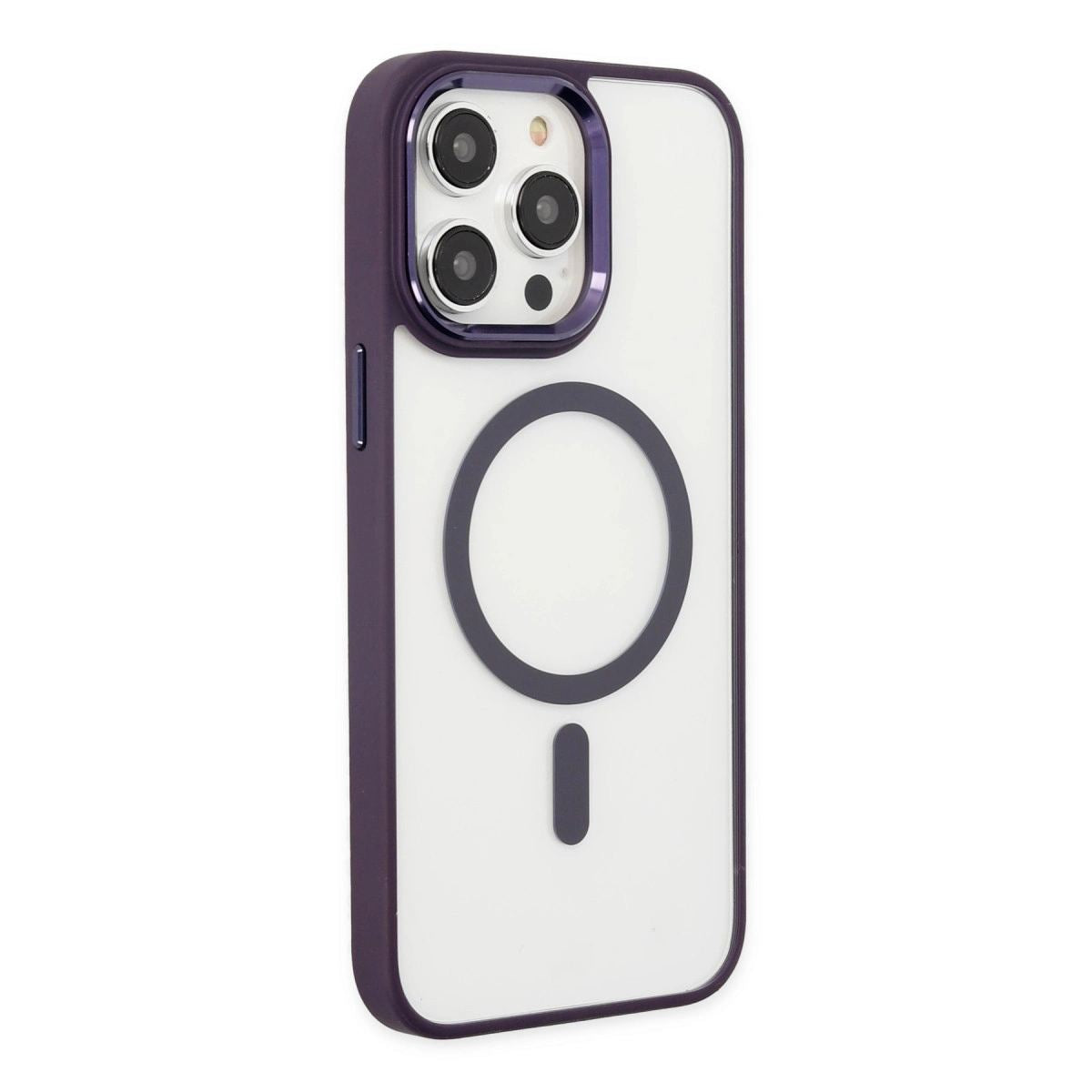 Apple İphone 13 Pro Kılıf Room Magneticsafe Silikon - Derin Mor