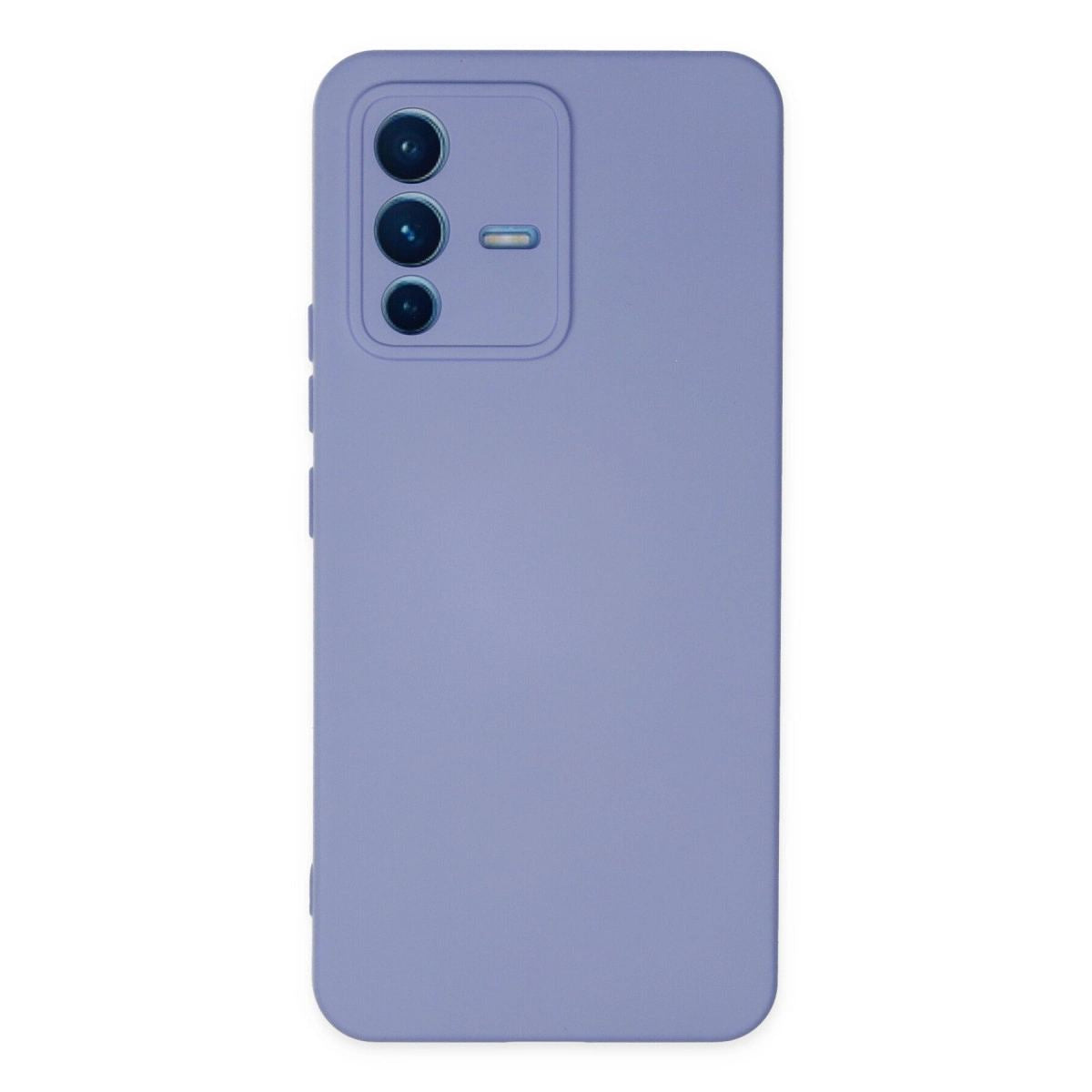 Vivo V23 5g Kılıf Nano İçi Kadife Silikon - Lila