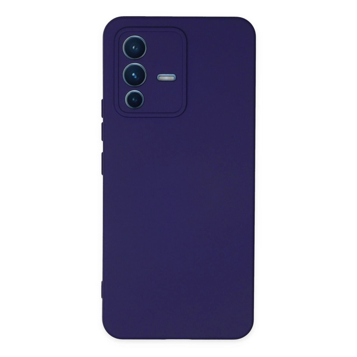Vivo V23 5g Kılıf Nano İçi Kadife Silikon - Mor