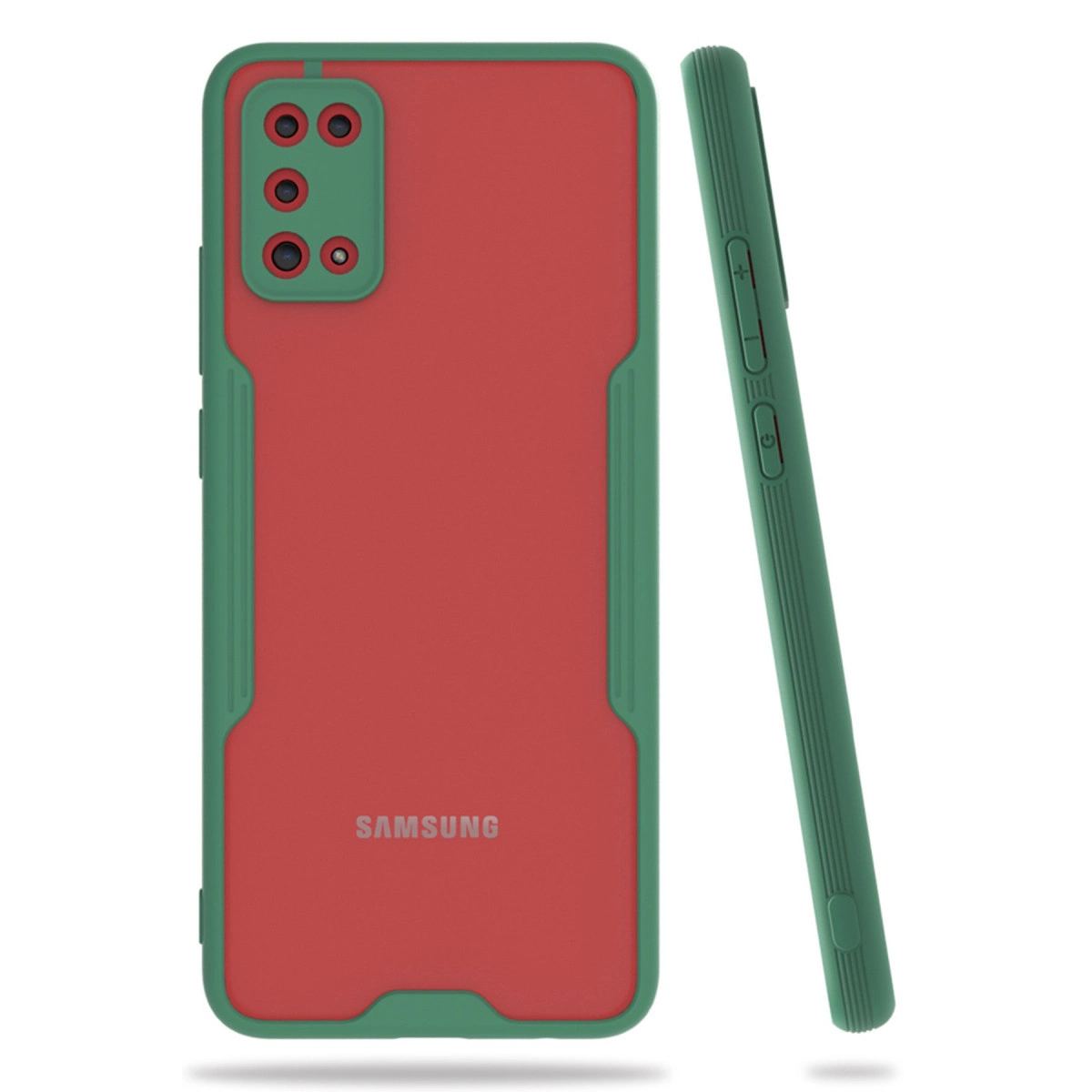 Samsung Galaxy A02s Kılıf Platin Silikon - Yeşil