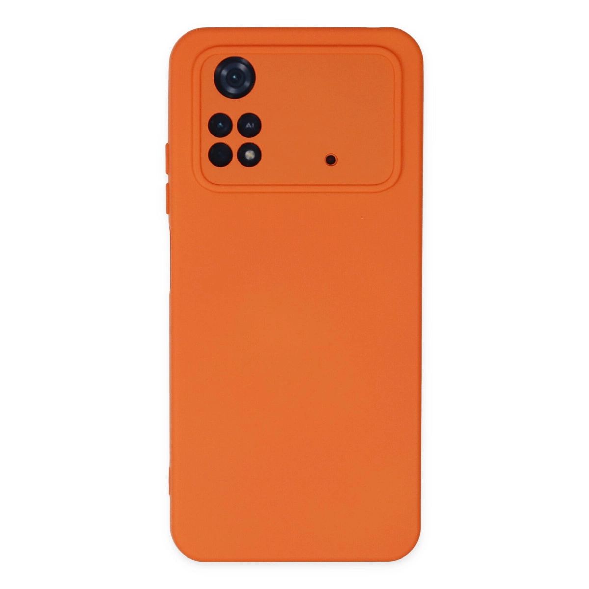 Xiaomi Poco M4 Pro 4g Kılıf Nano İçi Kadife Silikon - Turuncu