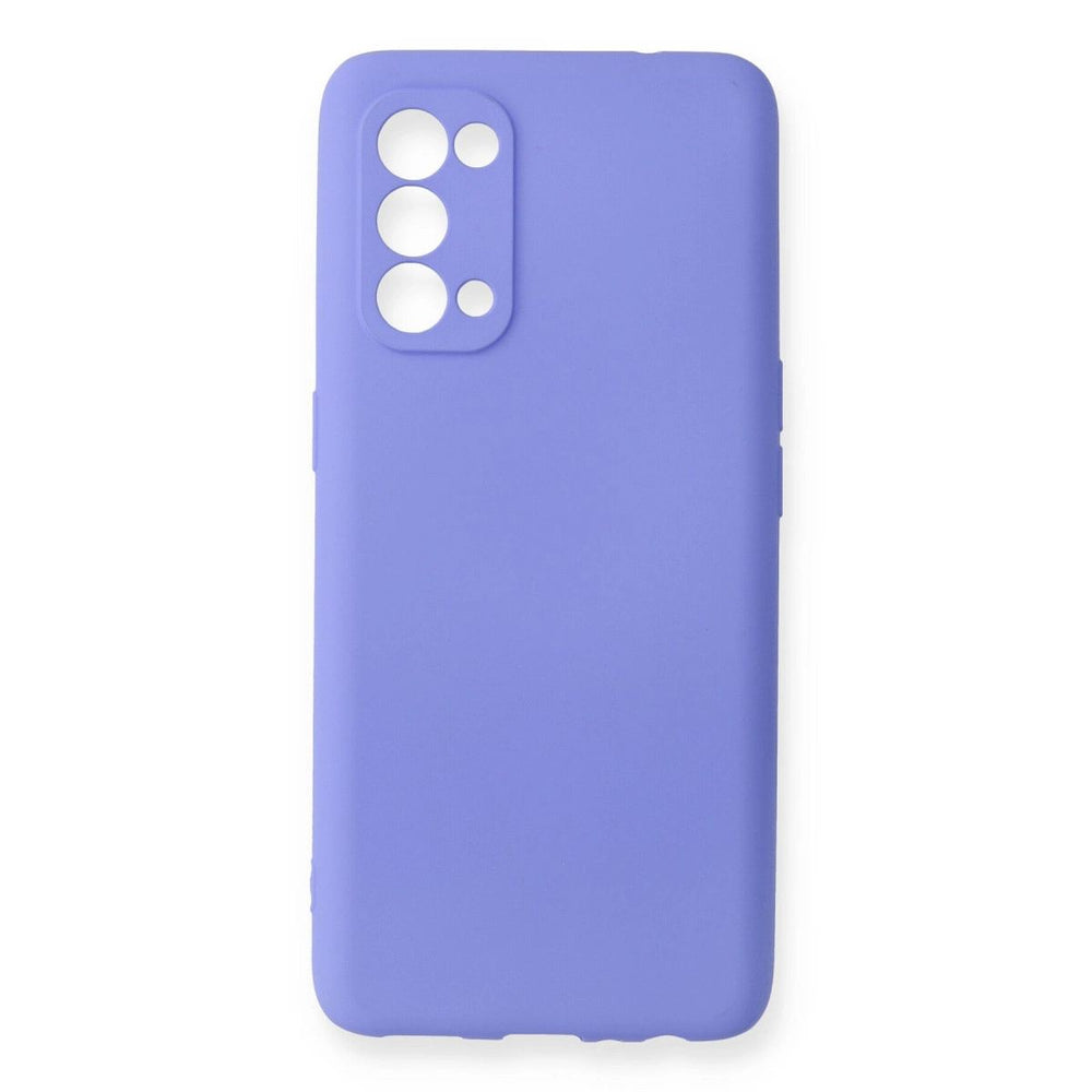 Oppo Reno 5 Kılıf First Silikon - Lila
