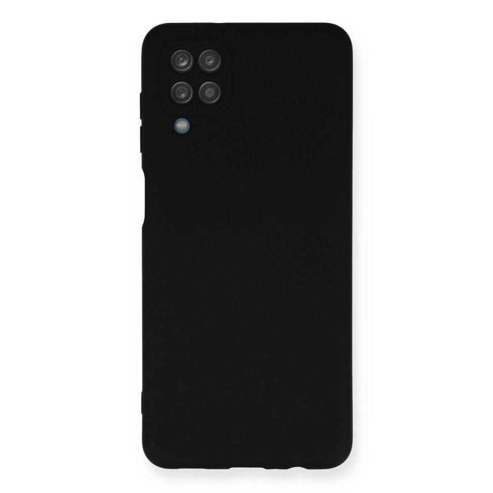 Samsung Galaxy A12 Kılıf Nano İçi Kadife Silikon - Siyah