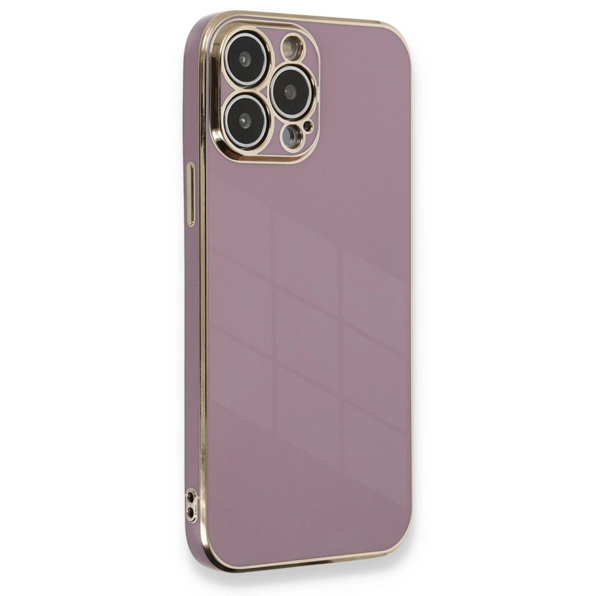 Apple İphone 13 Pro Kılıf Volet Silikon - Mor