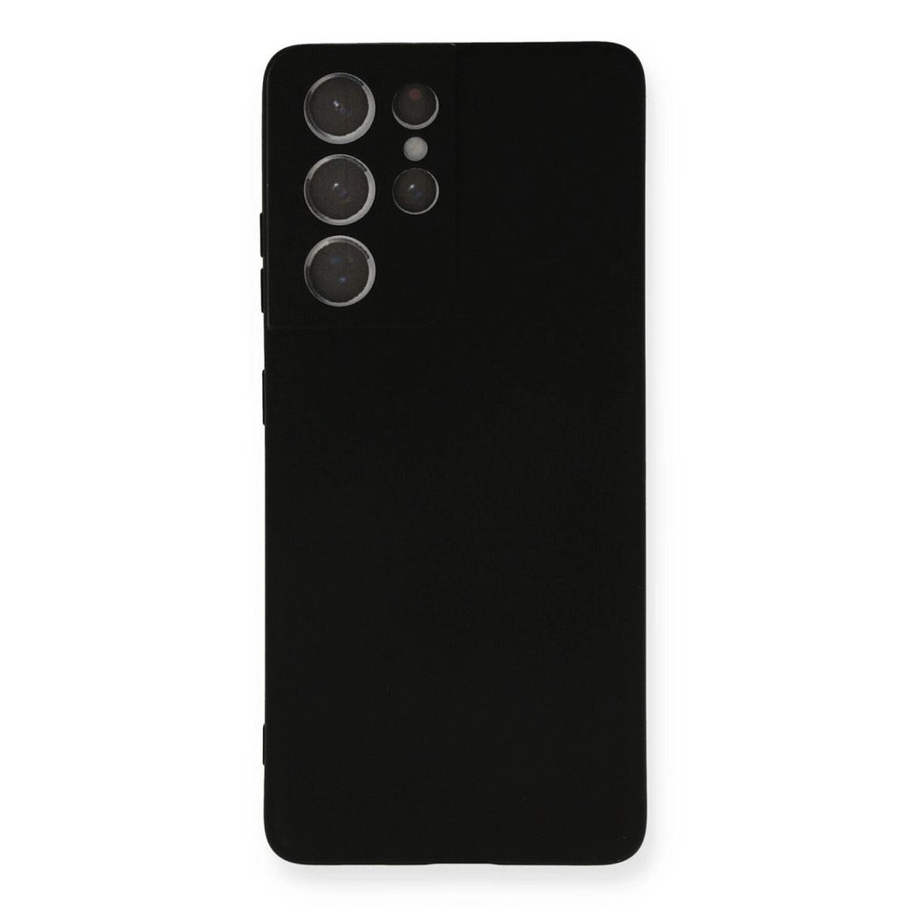 Samsung Galaxy S21 Ultra Kılıf Nano İçi Kadife Silikon - Siyah