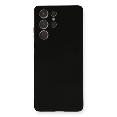 Samsung Galaxy S21 Ultra Kılıf Nano İçi Kadife Silikon - Siyah