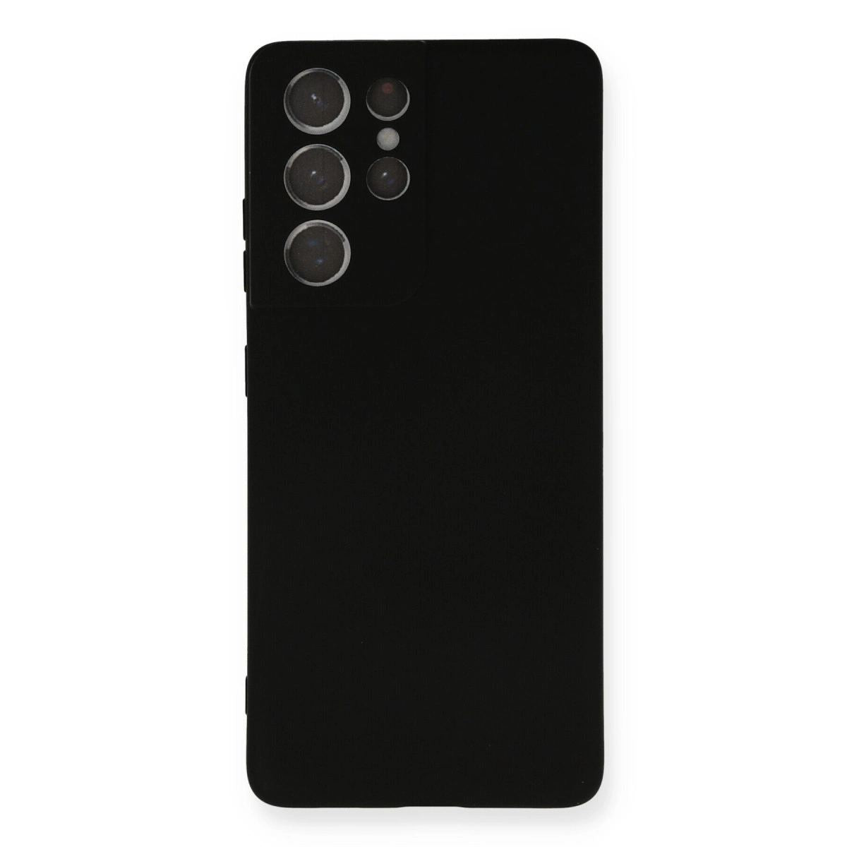 Samsung Galaxy S21 Ultra Kılıf Nano İçi Kadife Silikon - Siyah