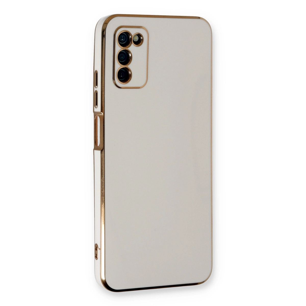 Samsung Galaxy A03s Kılıf Volet Silikon - Beyaz