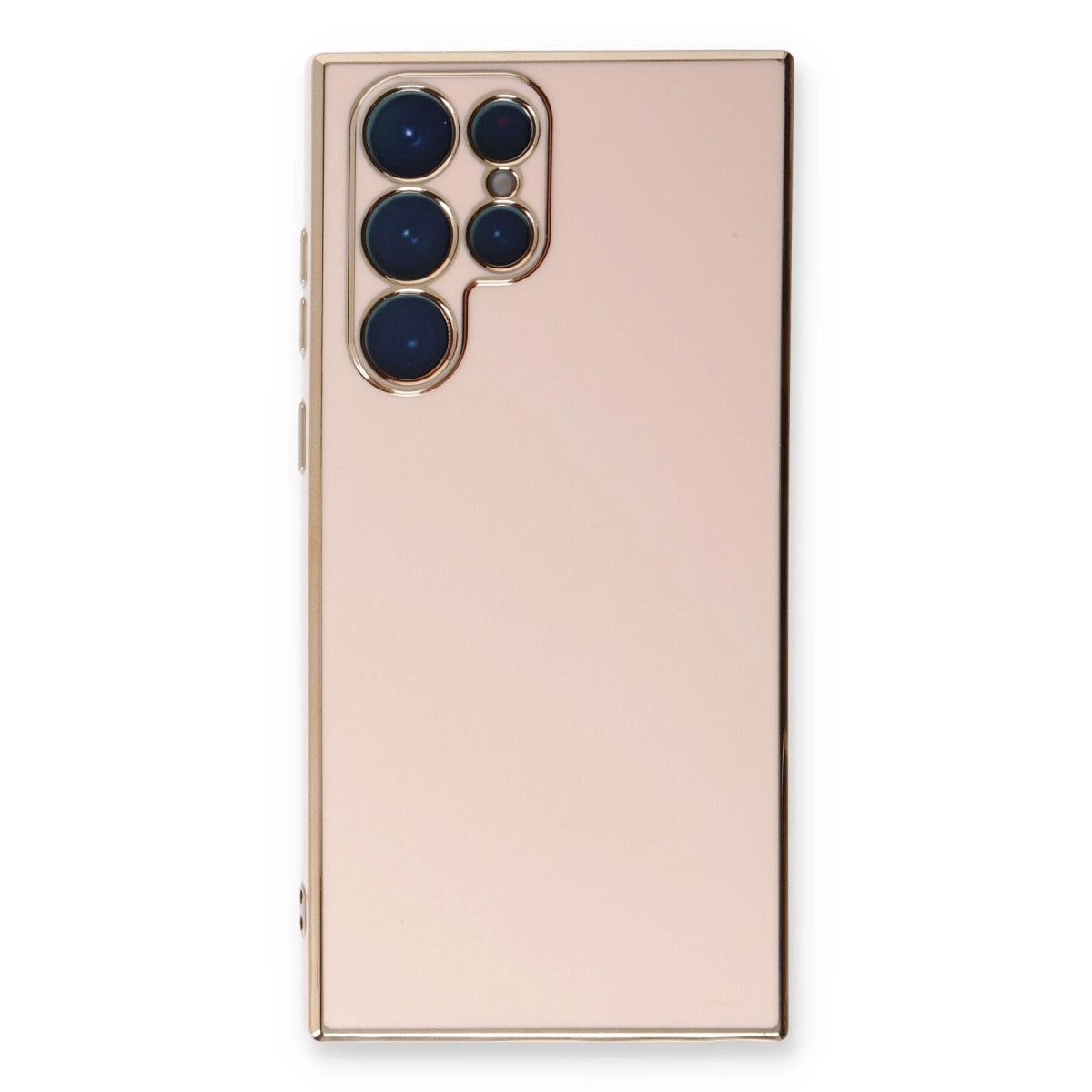 Samsung Galaxy S22 Ultra Kılıf Volet Silikon - Pembe
