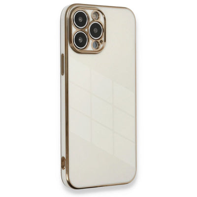 Apple İphone 13 Pro Max Kılıf Volet Silikon - Beyaz