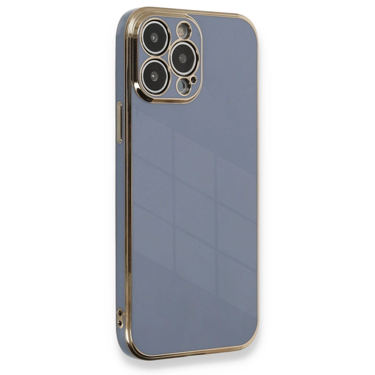 Apple İphone 13 Pro Max Kılıf Volet Silikon - Mavi