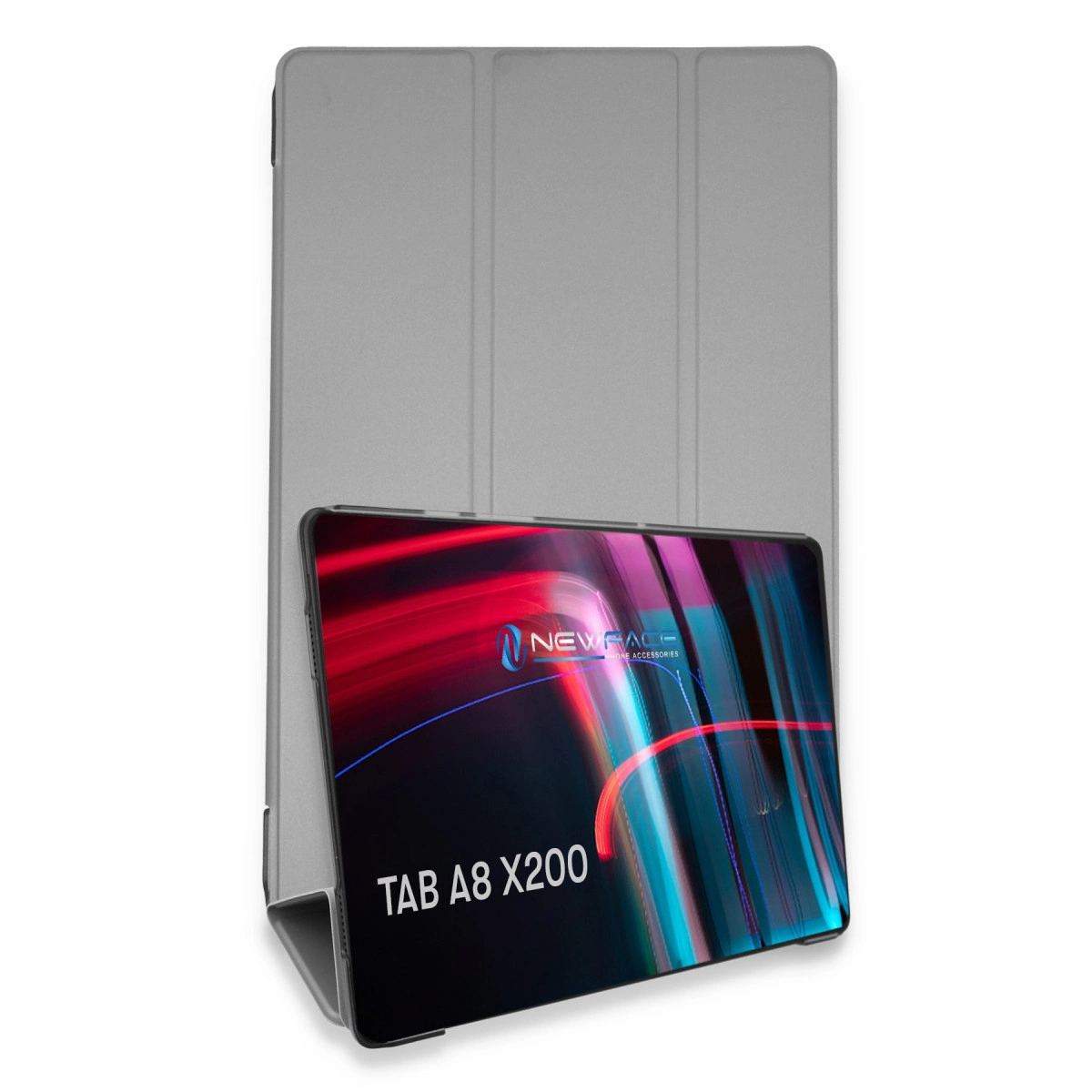 Samsung Galaxy X200 Tab A8 10.5 Kılıf Tablet Smart Kılıf - Gri