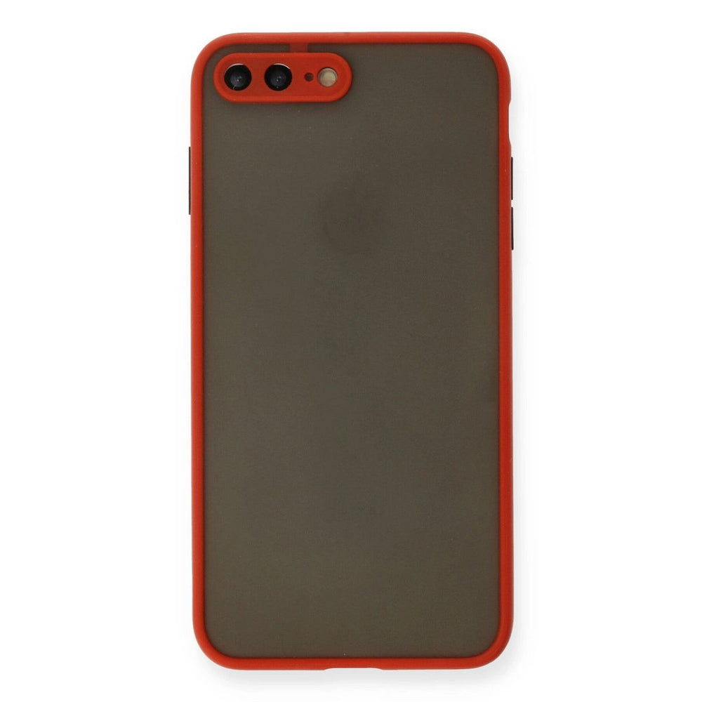 Apple İphone 7 Plus Kılıf Montreal Silikon Kapak - Kırmızı