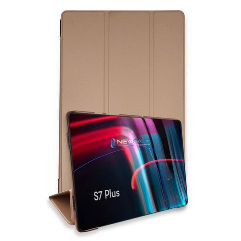 Samsung Galaxy T970 Tab S7 Plus 12.4 Kılıf Tablet Smart Kılıf - Rose Gold