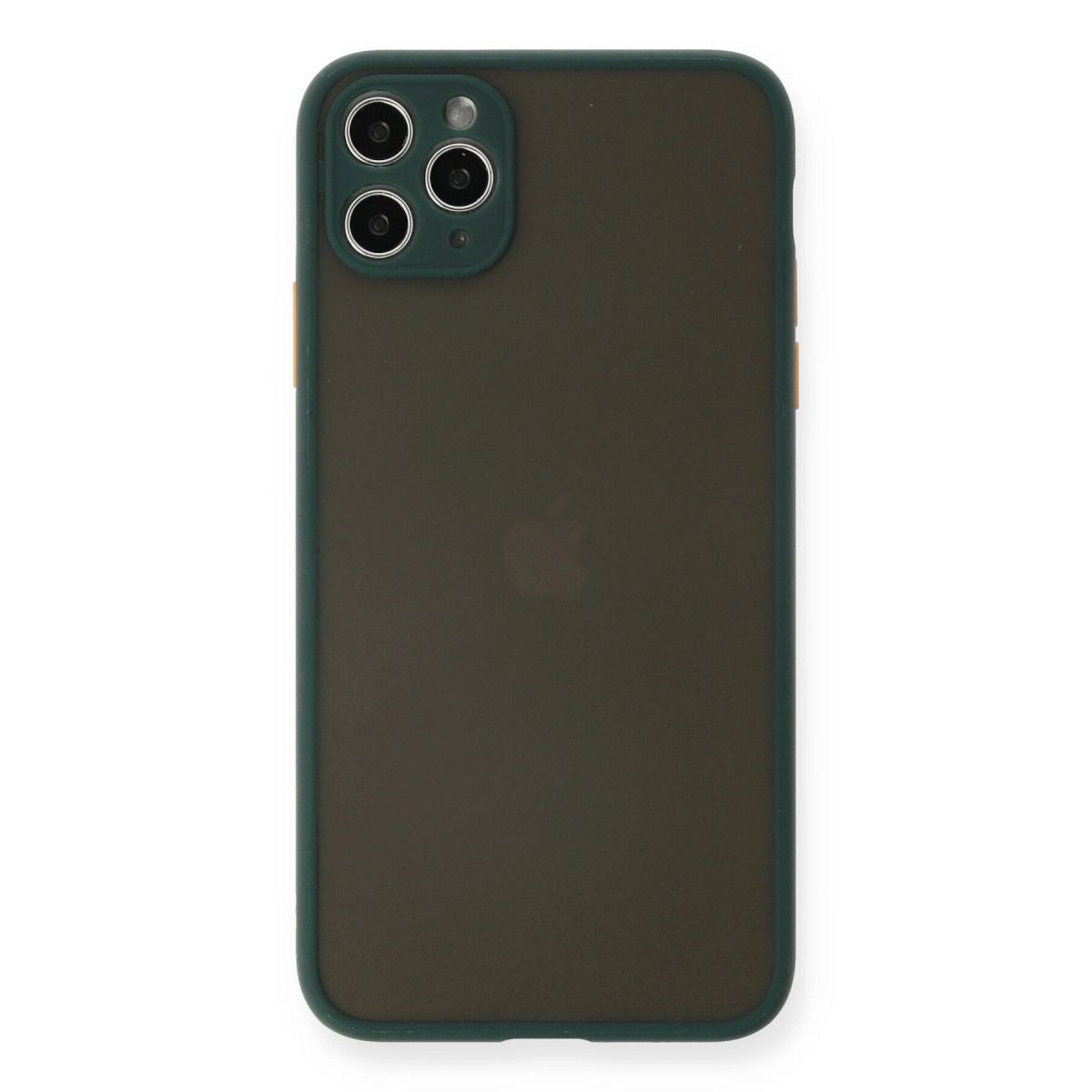 Apple İphone 11 Pro Max Kılıf Montreal Silikon Kapak - Yeşil