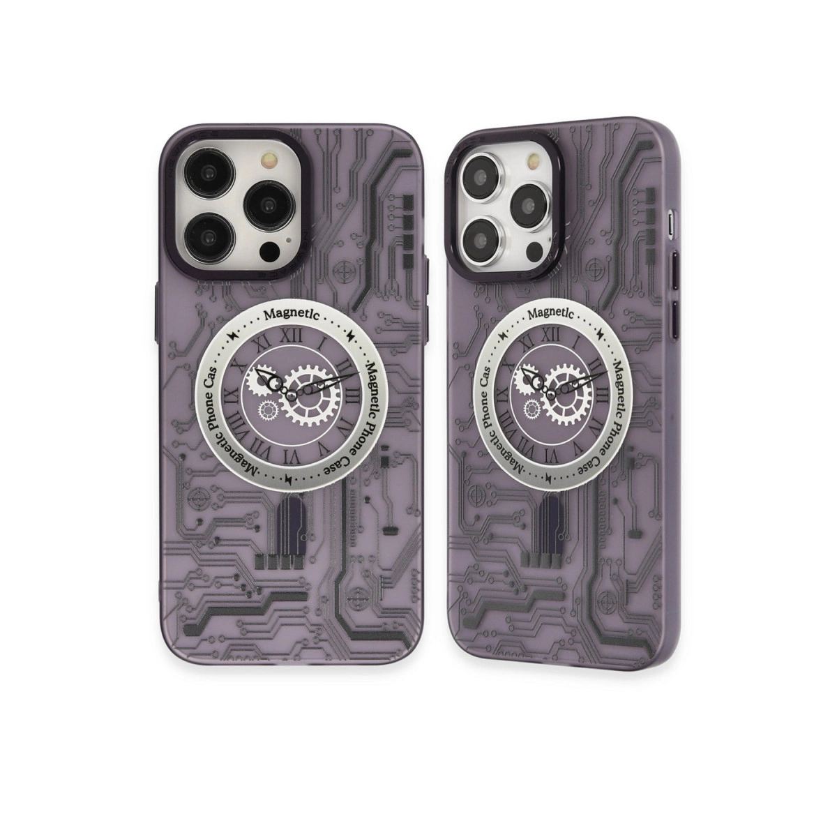 Apple İphone 14 Pro Kılıf Apollo Magneticsafe Desenli Kapak - Apollo Mor - 5