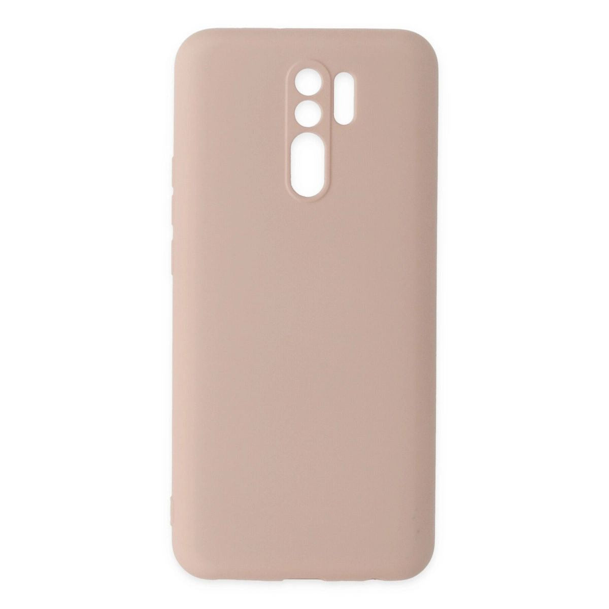 Xiaomi Redmi 9 Kılıf Nano İçi Kadife Silikon - Pudra