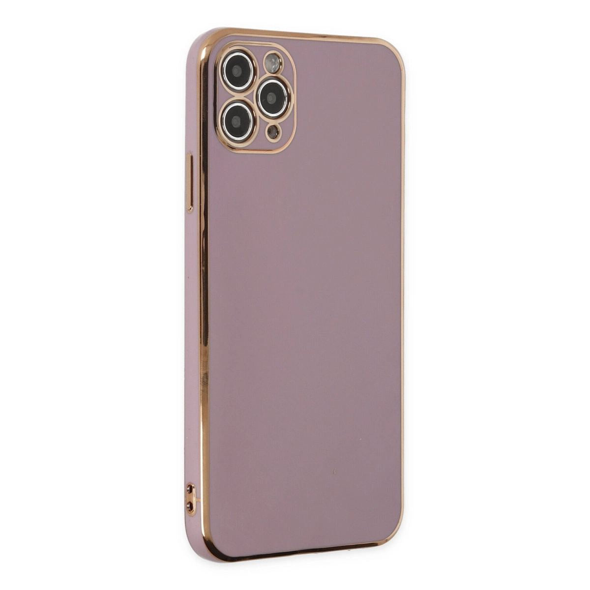 Apple İphone 11 Pro Max Kılıf Volet Silikon - Mor