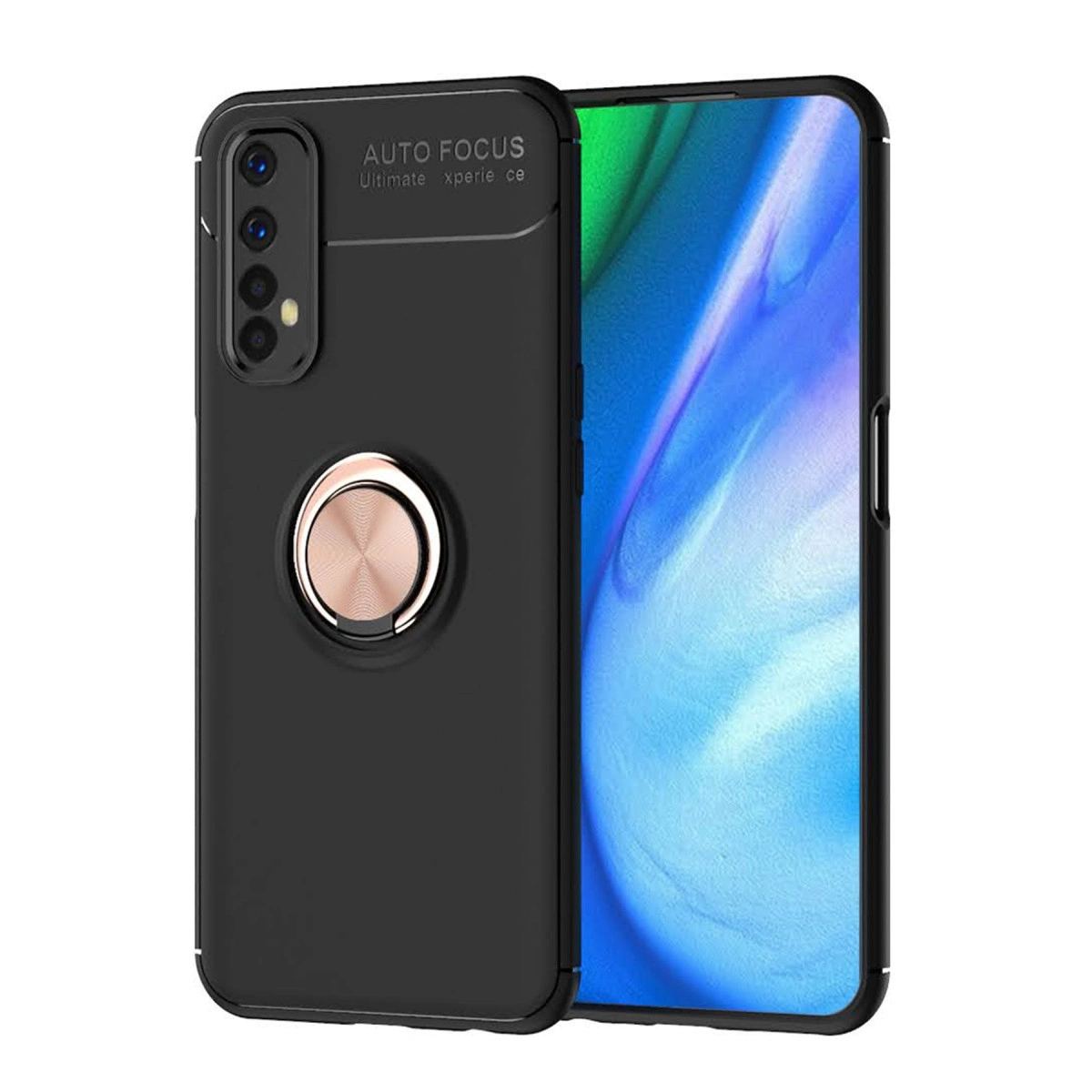 Realme 7 Kılıf Range Yüzüklü Silikon - gold