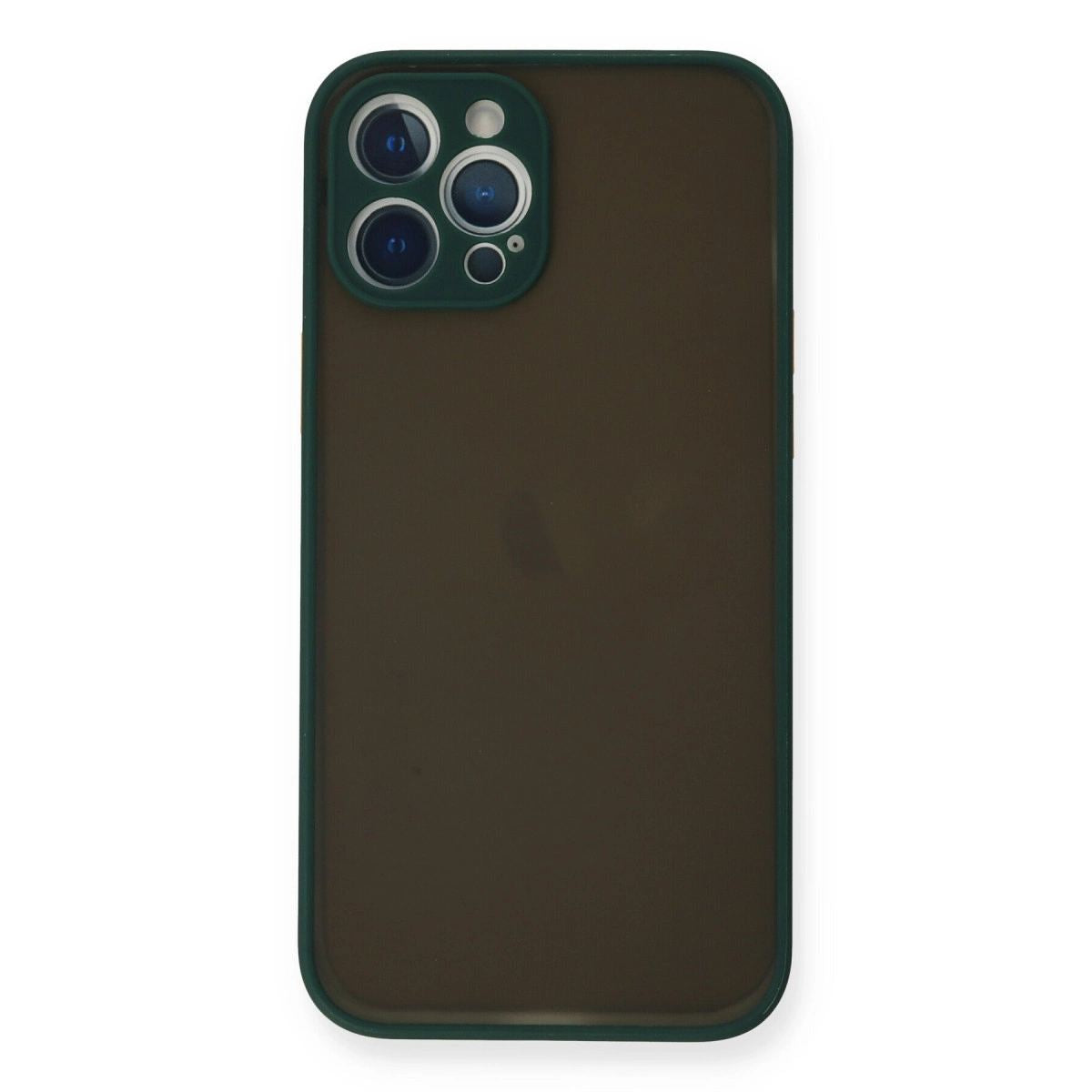 Apple İphone 12 Pro Max Kılıf Montreal Silikon Kapak - Yeşil