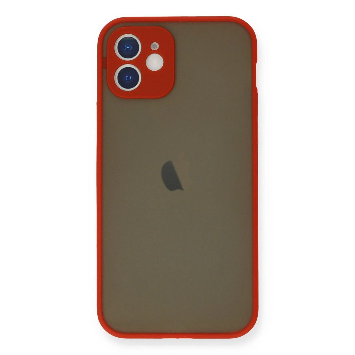 Apple İphone 12 Mini Kılıf Montreal Silikon Kapak - Kırmızı