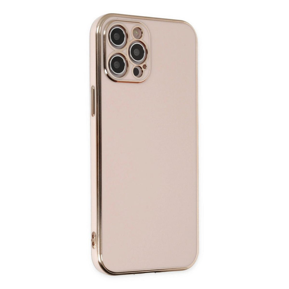 Apple İphone 12 Pro Max Kılıf Volet Silikon - Pembe