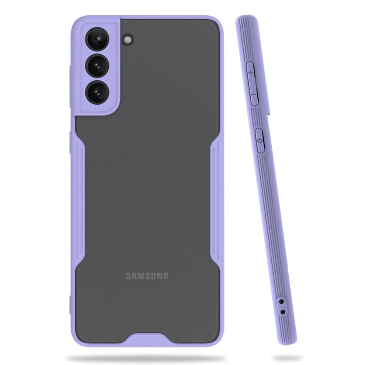 Samsung Galaxy S21 Plus Kılıf Platin Silikon - Lila