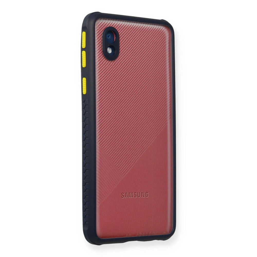 Samsung Galaxy A01 Core Kılıf Miami Şeffaf Silikon - Lacivert